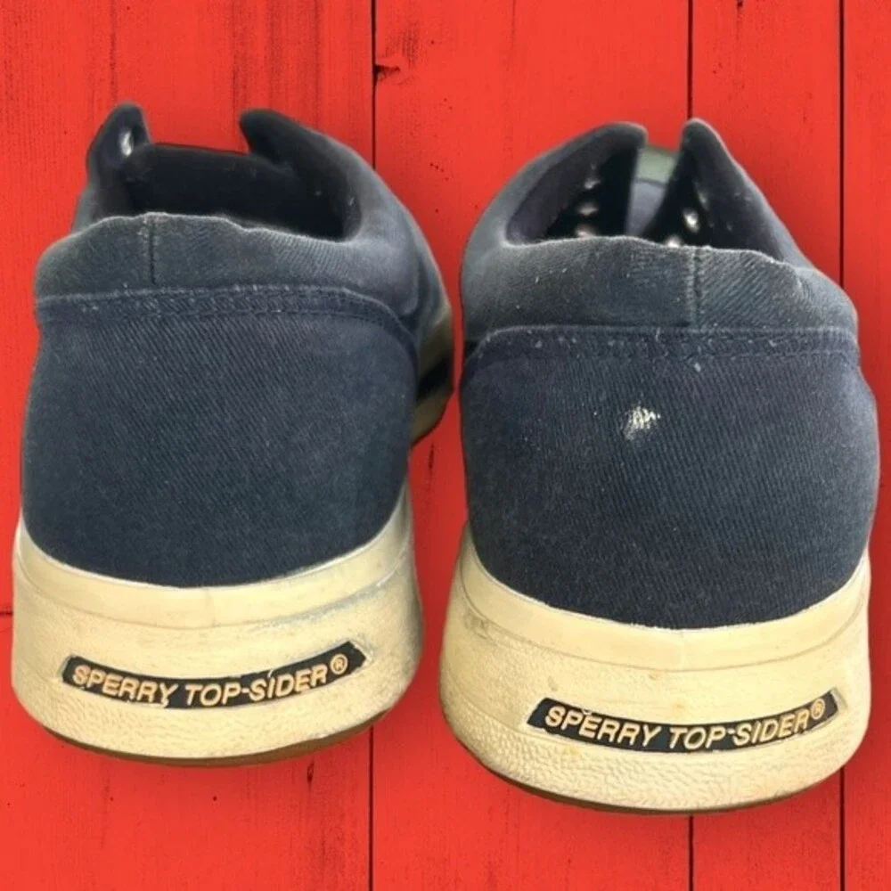 Sperry Navy Blue Top-Sider Boat Shoes Sneakers for Men Size 7.5M Nautical Style